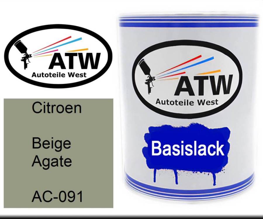 Citroen, Beige Agate, AC-091: 1L Lackdose, von ATW Autoteile West.